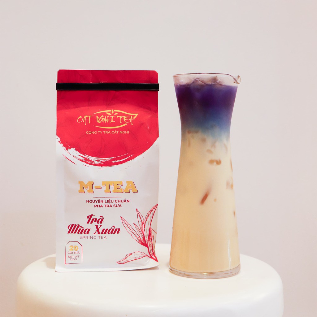 TRÀ MÙA XUÂN nguyên liệu pha trà sữa và trà trái cây CAT NGHI TEA – 120g (20 Túi Lọc x 6g)