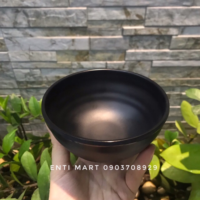 Chén cơm nhựa Melamine Nhám Đen/Ngói