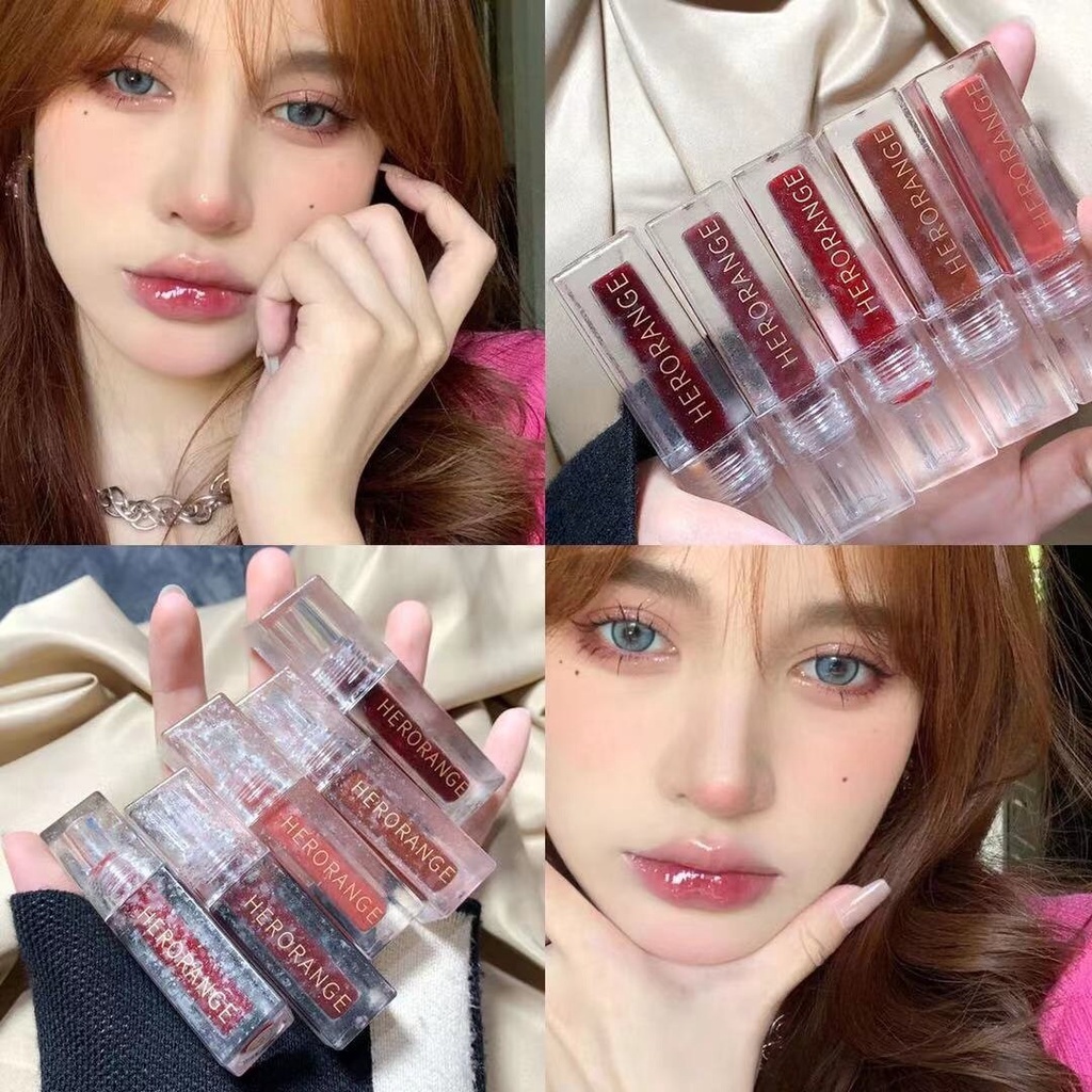 Son kem bóng Herorange đá băng dưỡng ẩm sáng bóng kháng nước Candipop