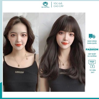 Tóc giả đẹp 😻freeship😍 tóc cả đầu xoăn 40cm