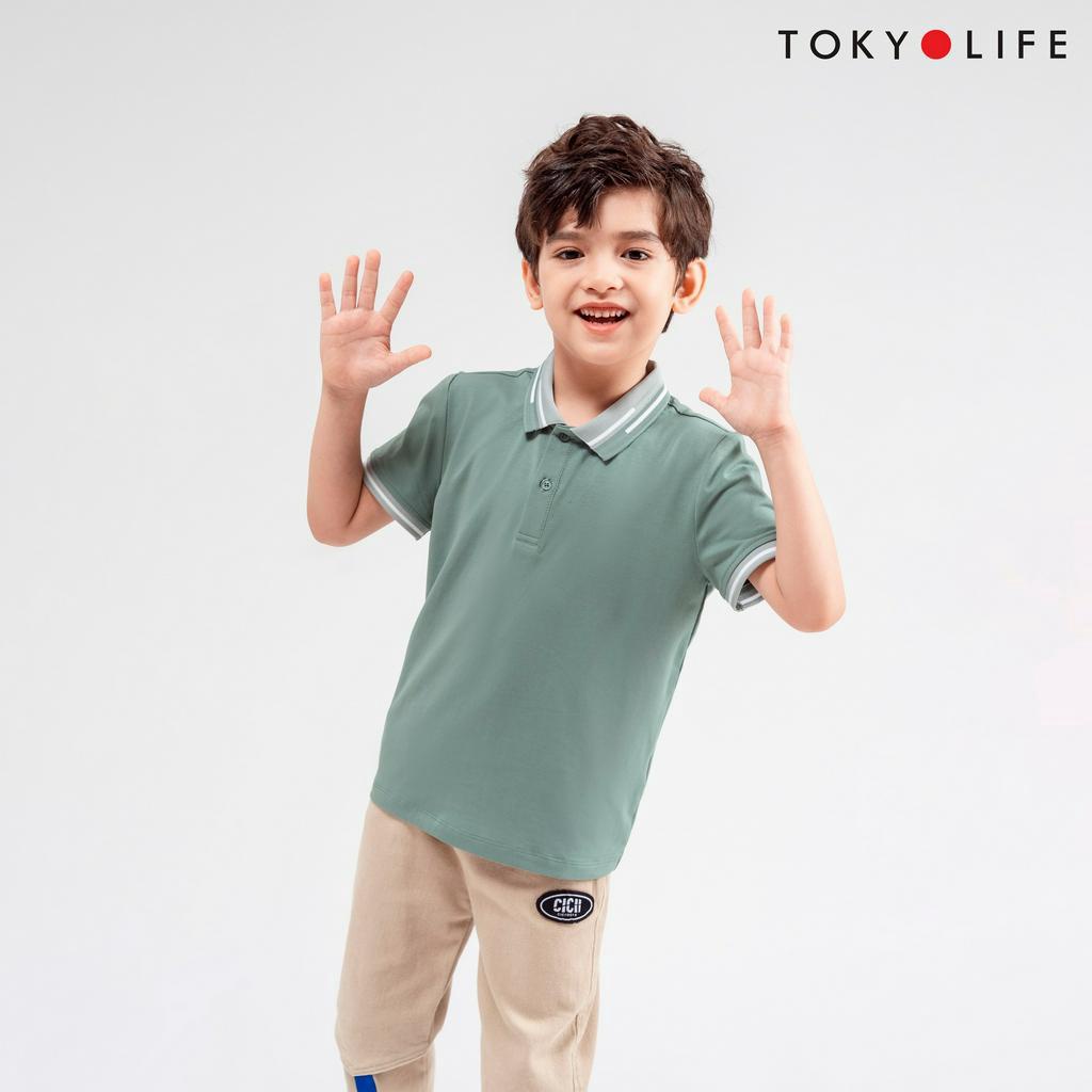 Áo Polo TRẺ EM cổ dệt phối màu TOKYOLIFE C3POL001M