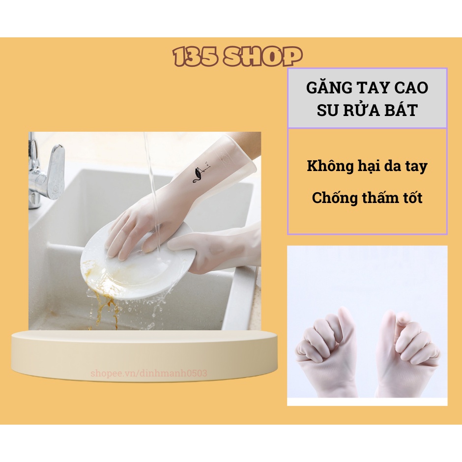 Găng Tay Cao Su SIÊU DAI - SIÊU BỀN – Rửa bát, vệ sinh, làm vườn – Bảo vệ da tay
