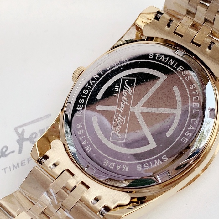 Đồng Hồ Nam Mathey Tissot H710PI Mathy II nam mặt trắng dây vàng