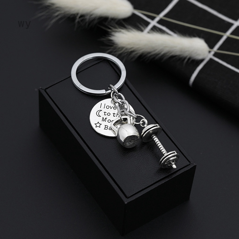 Móc khóa hình quả tạ dễ thương