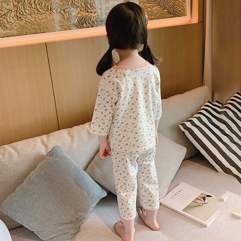 Bộ áo tay lửng và quần thoáng khí phong cách xuân thu Hàn Quốc cho trẻ em
