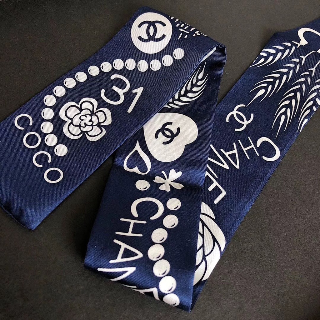 Khăn Quàng Cổ / Túi Xách / Khăn Quàng Cổ Bằng Lụa In Họa Tiết Chữ CC Thời Trang Cho Nữ