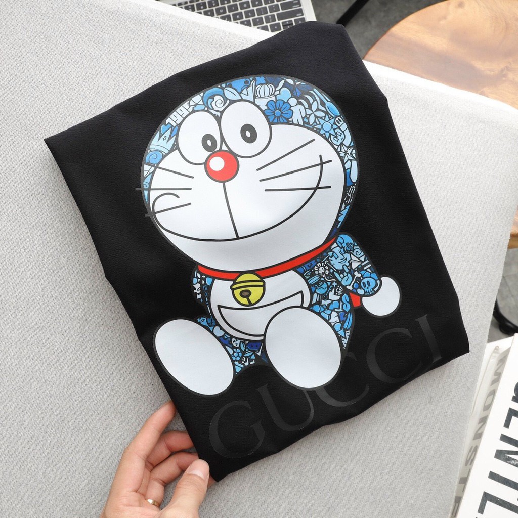 ÁO THUN COTTON NAM NỮ DORAEMON ĐỦ SIZE S-M-L-XL