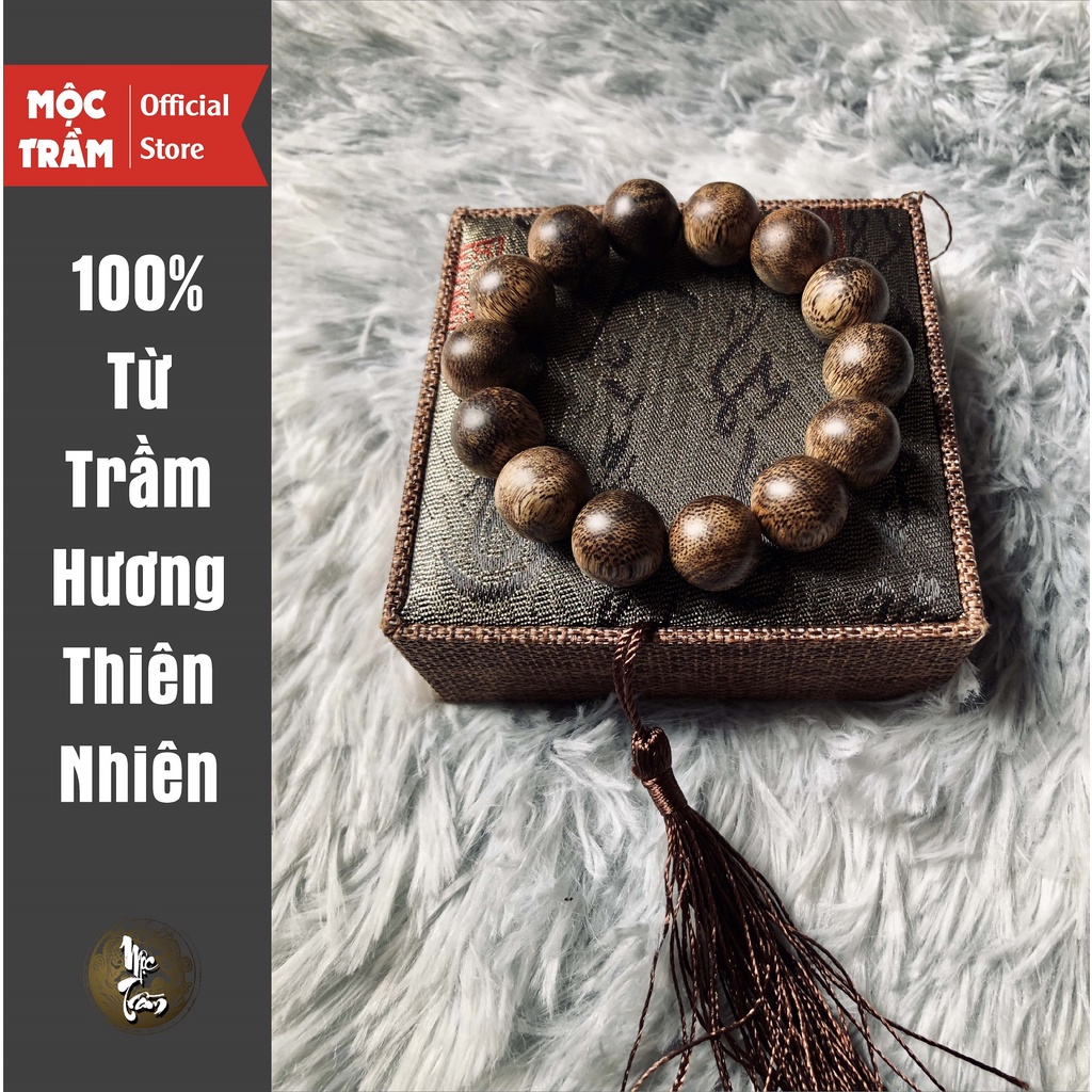 Chuỗi Vòng Trầm Hương Hạt Tròn Tốc Việt Cao Cấp - Chọn Lọc Phôi Chất Lượng Cao - Mùi Thơm Ngọt Nhẹ