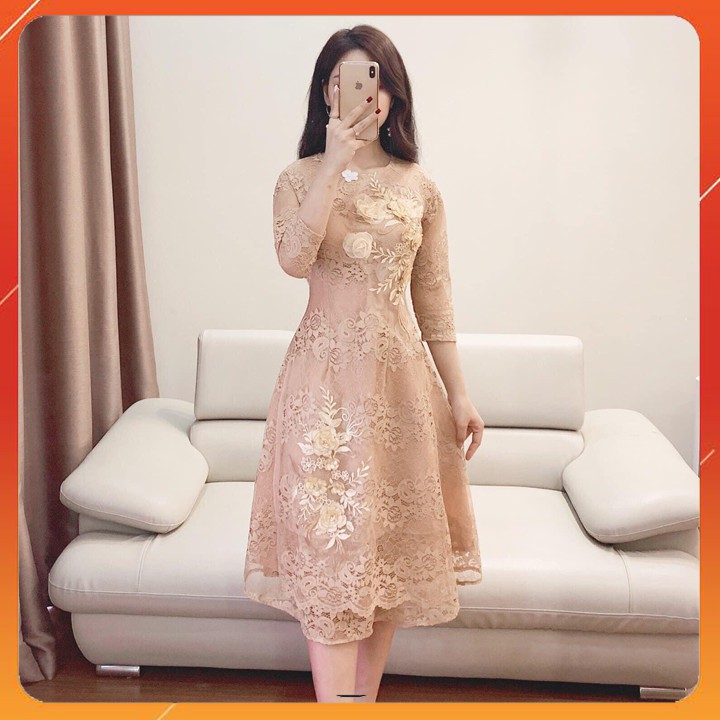 Set áo dài cách tân ren thiết kế cao cấp S1257 (Kèm ảnh thật trải sàn do shop tự chụp) - ChatFashion.vn