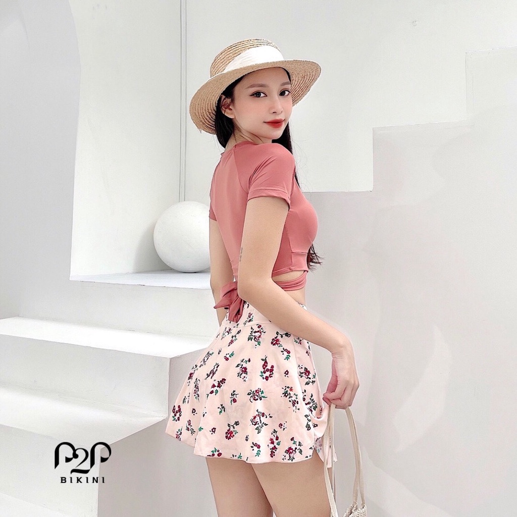 P2P BIKINI - Đồ bơi áo tay ngắn croptop, chân váy xòe liền quần - BTK340HT_VTN | BigBuy360 - bigbuy360.vn