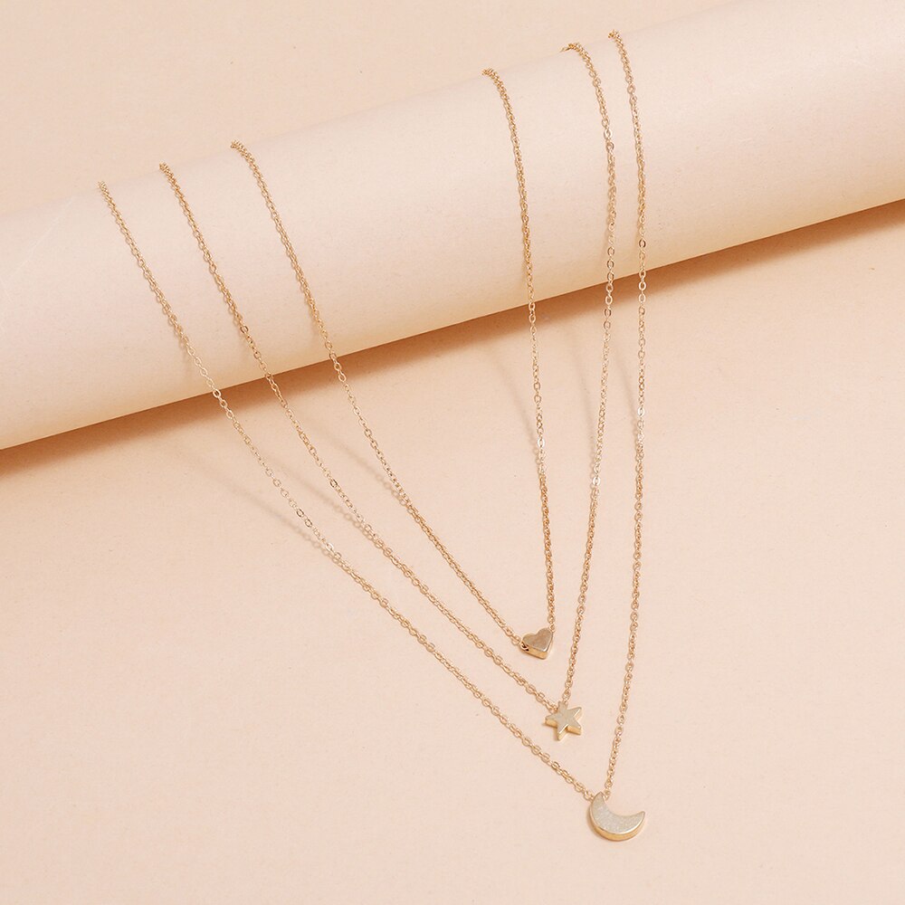 ✨Girlunderwear ✨2021 Fashion Sequ  Multi Layer long Necklaces Pendant Bohemian Pendant Necklace for Women Bijoux Jewelry Accessories