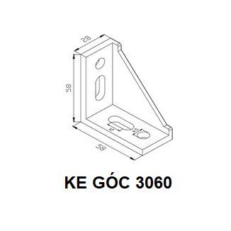 Ke vuông góc 3060 cho nhôm 3030
