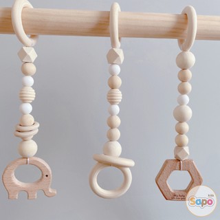 Đồ Chơi Cho Bé Sơ Sinh - Sét Đồ Chơi Bằng Gỗ Treo Kệ Chữ A