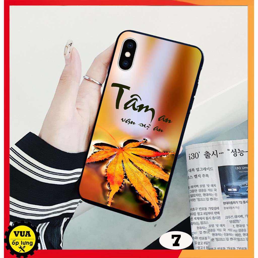 Ốp lưng kính điện thoại Iphone X/Xs - Iphone Xr - Iphone Xsmax hoa sen vàng sắc nét