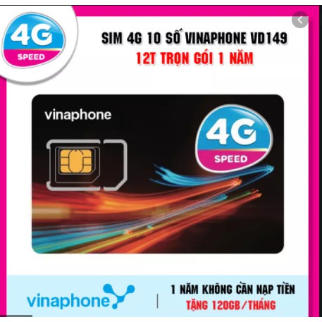 SIM VD149 12T- 1440GB ( Miễn Phí Data ) và Gọi Miễn Phí và nhắn tin Miễn Phí -Sản Phẩm Sử Dụng Bảo Hành 12 Tháng