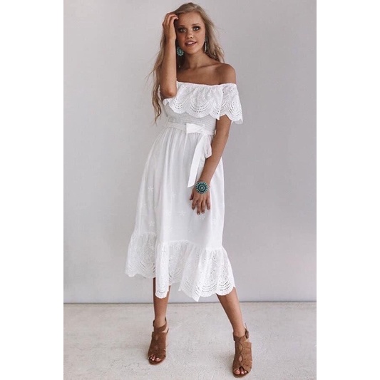Váy Topshop rớt vai thô