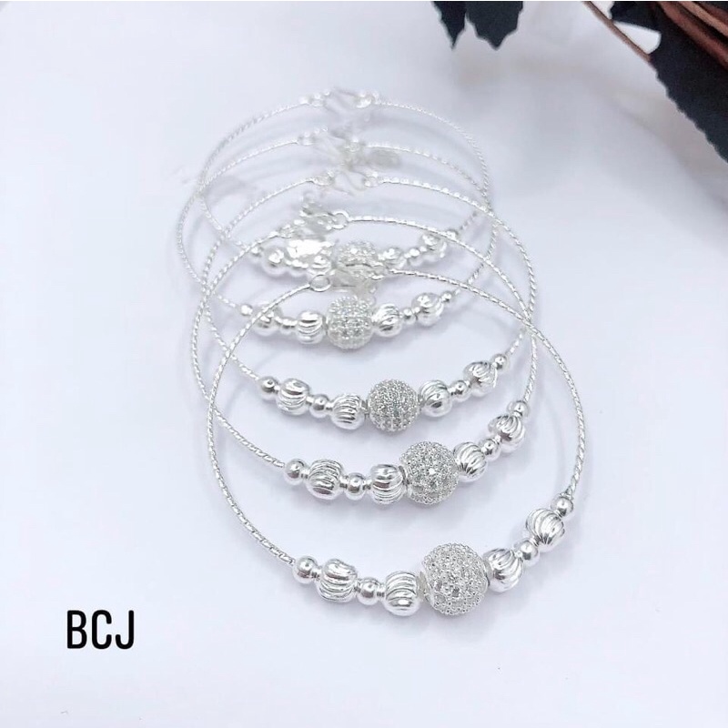 Lắc tay cầu đá cho nữ- chuẩn bạc ta