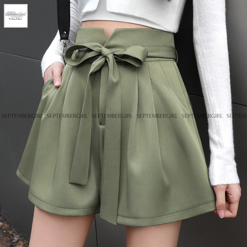 Quần Shorts Nữ Thiết Kế Kiểu Quần Tây Thắt Nơ Form Chuẩn Đẹp SEPTEMBERGIRL - SHORTS NU 002V2