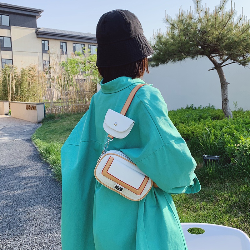 Túi đeo vai IELGY hình vuông nhỏ nhắn màu sắc nổi bật phong cách phương tây dành cho bạn nữ