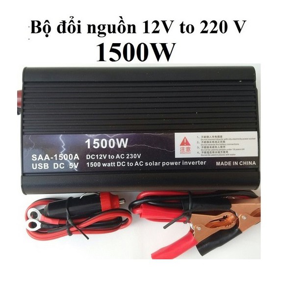 Bộ kích điện inverter 1500W - 12V lên 220V
