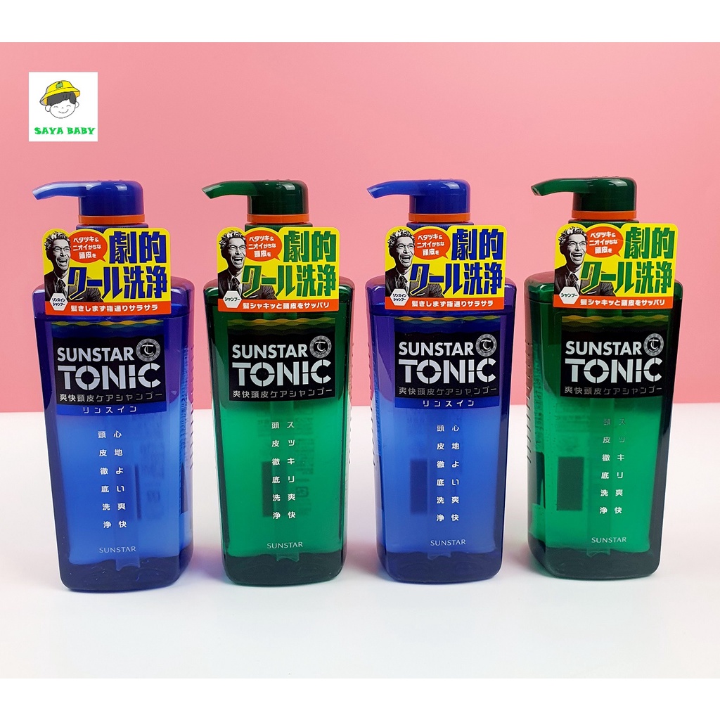 Dầu gội/ Dầu gội xả 2 trong 1 Sunstar Tonic dành cho Nam - Nhật Bản 480ml/460ml