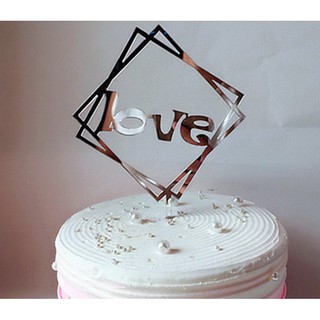 Phụ kiện chữ LOVE trang trí bánh cưới