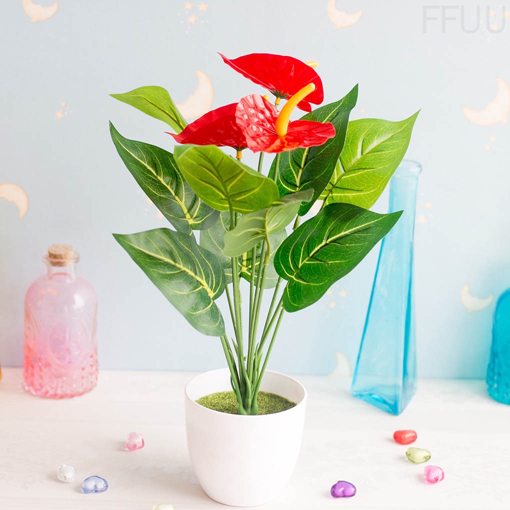 Hoa giả 12 đầu bằng nhựa dùng trang trí nhà cửa/văn phòng FF86
