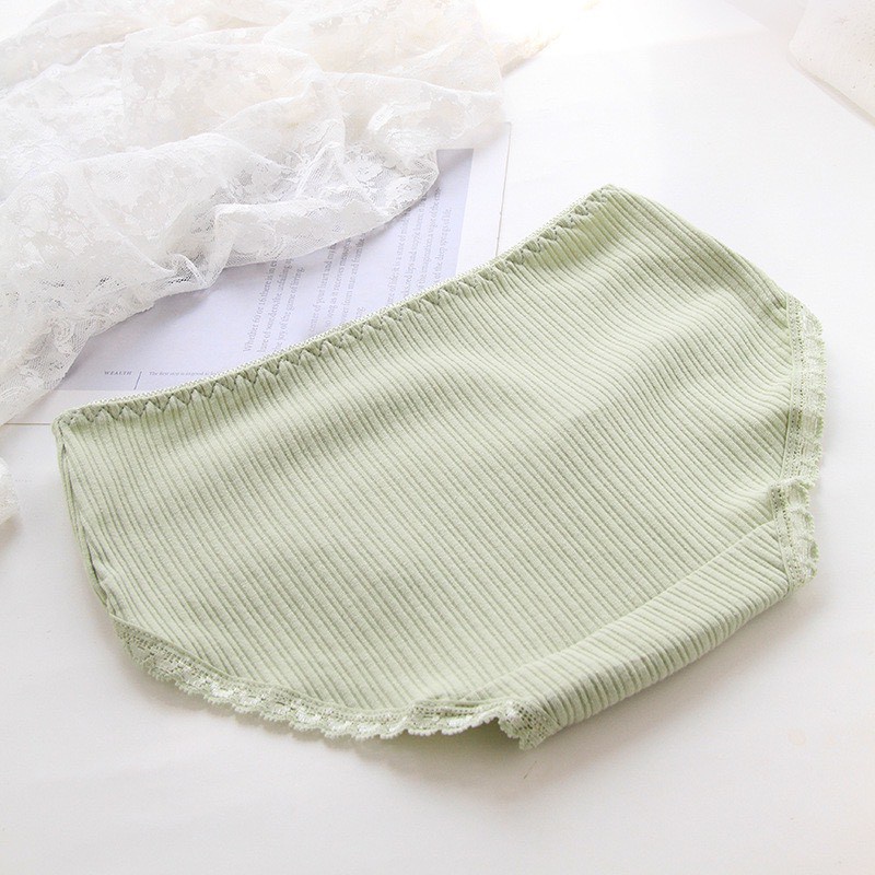 Quần lót nữ gân tăm trái bơ thoáng khí mềm mại lên dáng sexy SET Bơ Matcha 618