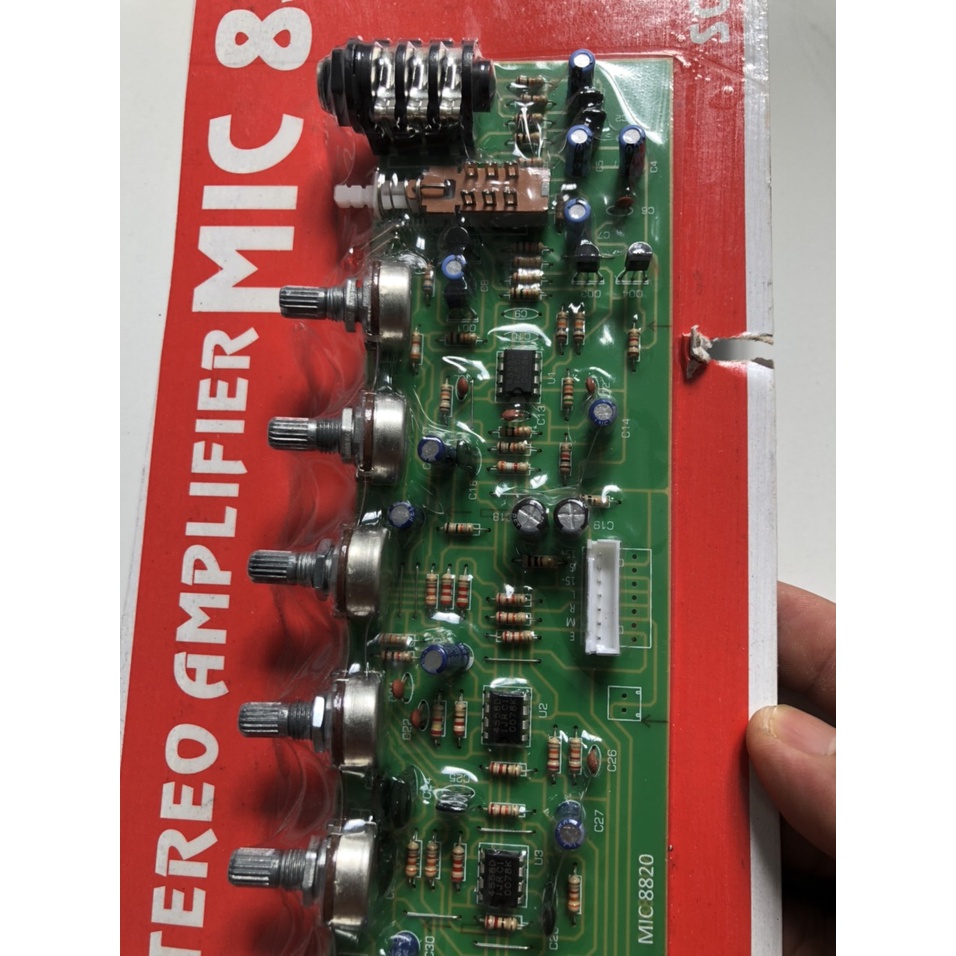 BO MẠCH AMPLY MIC 8 VOLUME CHỐNG HÚ MIC-8820- SONG MÃ