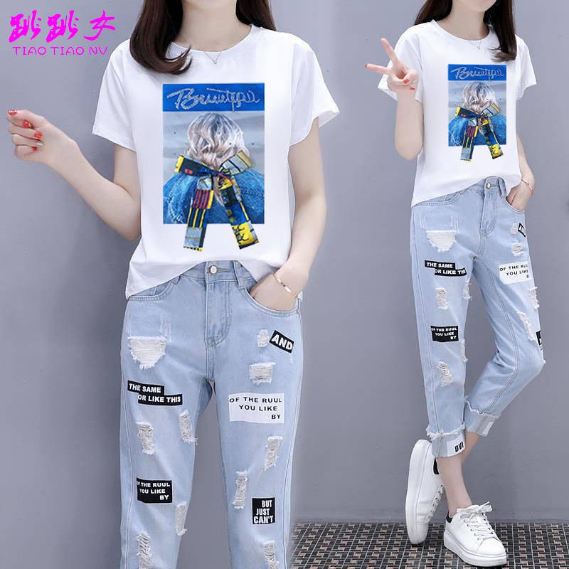 chân váy denim chữ a  Ái Phông Ngắt Tay Mộc Mảnh / Phù hợp + Quang Jean Rát Đá