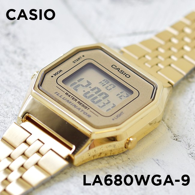 Đồng hồ nữ dây kim loại Casio chính hãng Anh Khuê LA680WGA-9DF (28mm)
