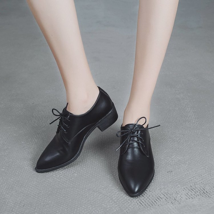 Giày đế thấp mũi nhọn phối dây thắt sành điệu cho nữ | BigBuy360 - bigbuy360.vn