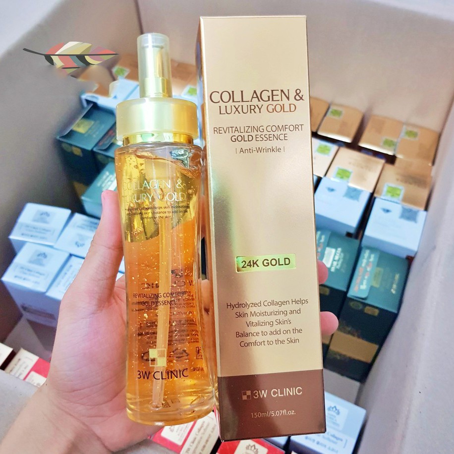 Tình chất chống nhăn 3w Collagen Luxury Gold Clinic Hàn Quốc 150ml