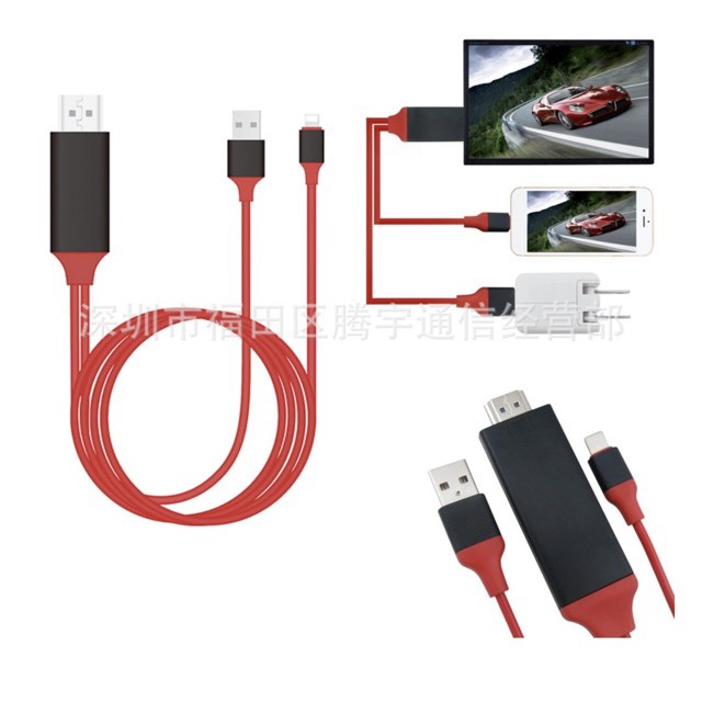 Bộ xuất hình ảnh, âm thanh từ iPhone, iPad, Samsung Galaxy Note, S.. cổng Lightning và Type C - Hdmi ra tivi, máy chiếu.