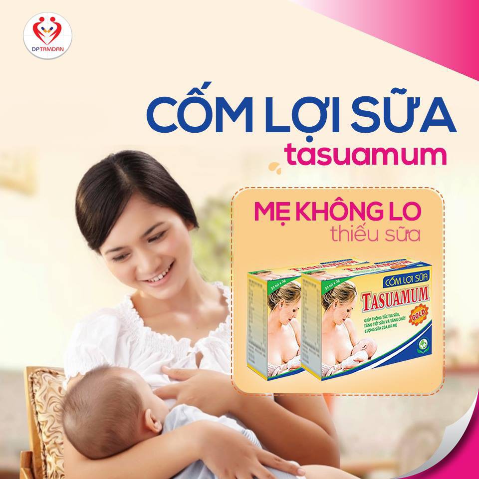 Cốm lợi sữa TASUAMUM dành cho mẹ sau sinh [Hộp 20 - 40 túi] - tasuamum gold, hi mom