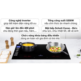Bếp từ đôi Bluestone ICB-6948 5200W