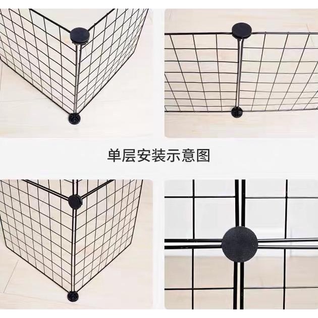 {TẶNG KÈM DÂY RÚT} COMBO Chuồng cho Pets 4 Ô Có Cầu Thang Như Hình (75x75x75cm) - {số lượng có hạn}