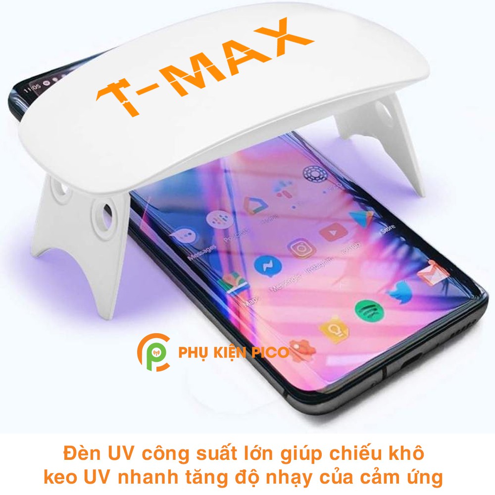 Kính cường lực Mi 10 Ultra nhận vân tay màn hình đèn UV cỡ lớn T-Max - Dán màn hình Xiaomi Mi 10 Ultra