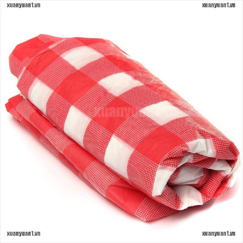 Khăn Trải Bàn Dùng 1 Lần Bằng Nhựa Họa Tiết Gingham Đỏ