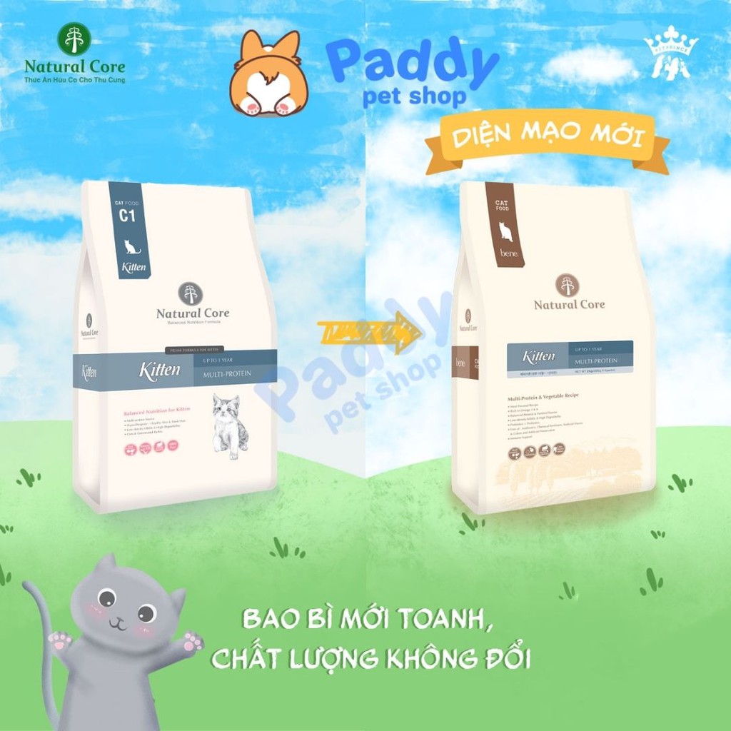 Hạt Hữu Cơ Natural Core Kitten Cho Mèo Con