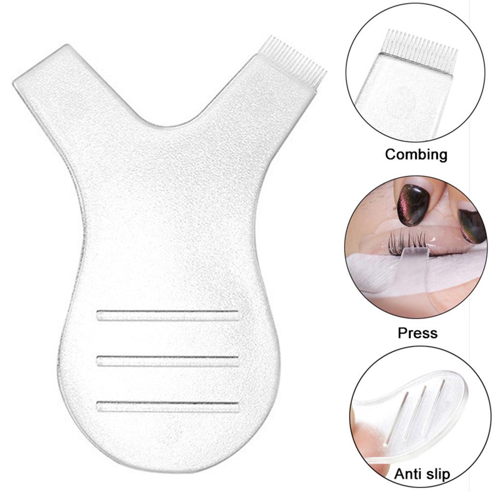 JARRED Bộ Lược Chải Lông Mi Mini Hình Chữ Y Bằng Nhựa Tiện Lợi