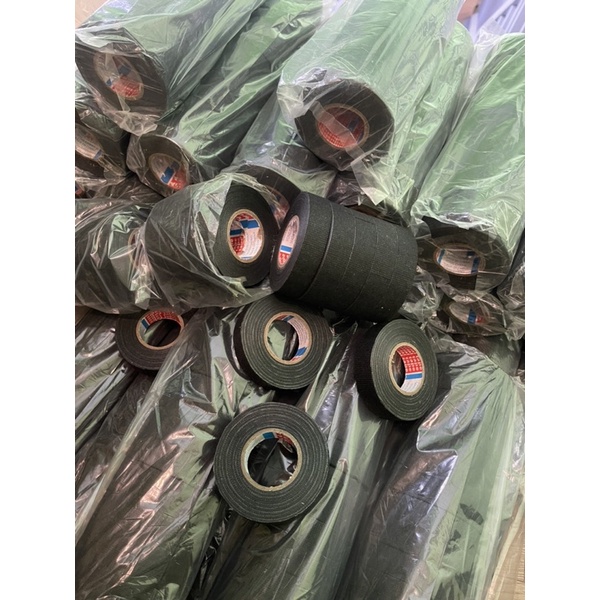 Cuộn băng keo vải mịn chống cháy quấn dây điện kích thước 19mm x 15m tiện dụng chất lượng