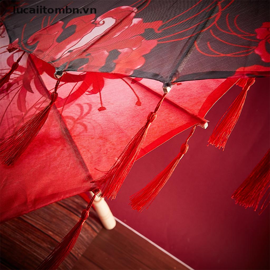 new* Other shore flower silk cloth lace umbrella photography props tassel umbrella [lucaiitombn]