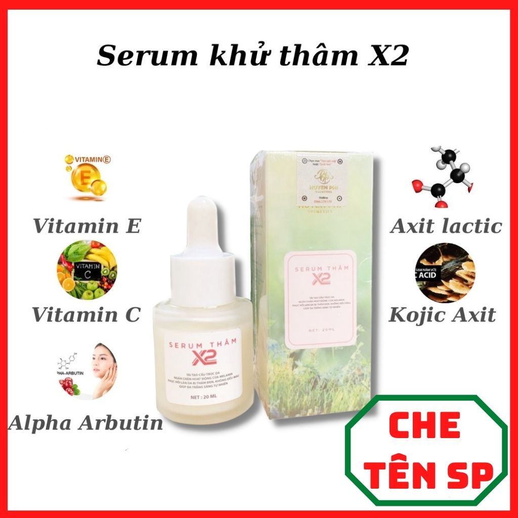 Serum thâm x2 Huyền Phi, xoá vết thâm nách, bụng, tay, chân làm sáng da