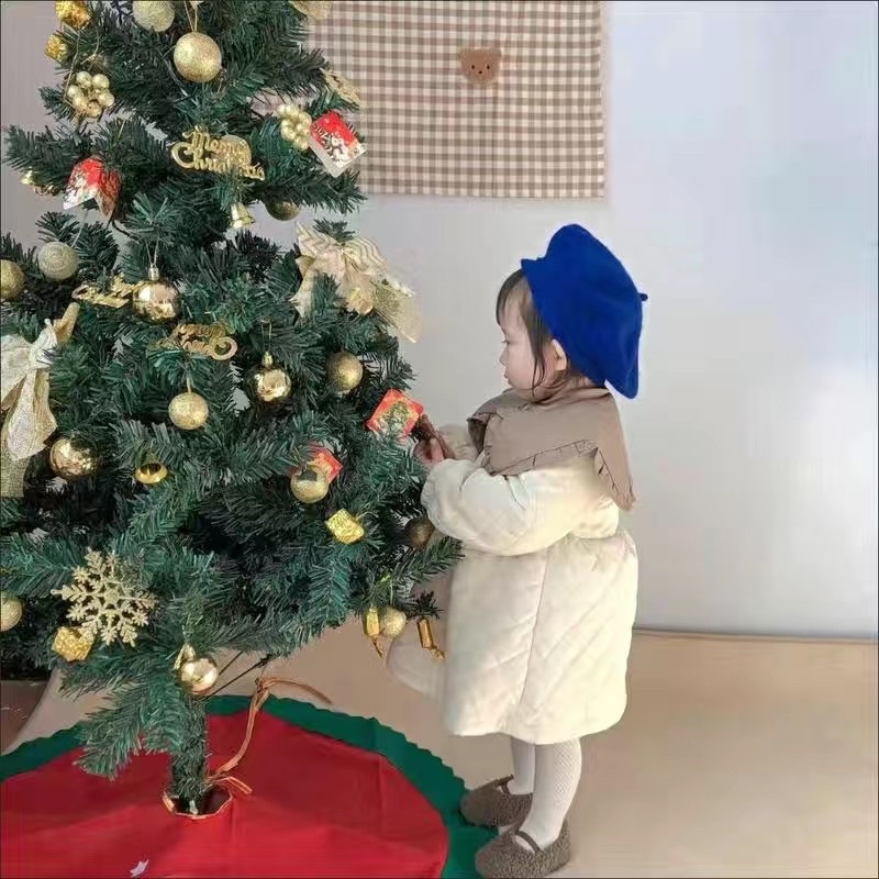 Váy phao quả trám trần bông kèm túi cho bé gái hàng quảng châu