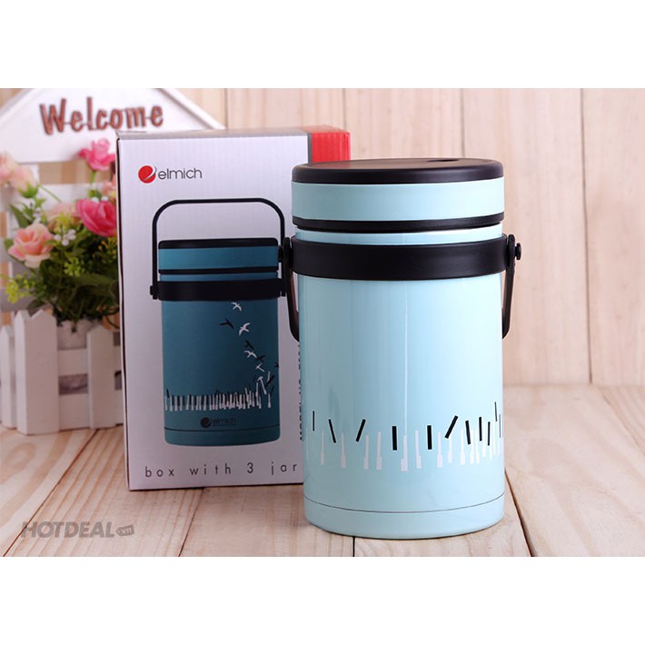 Bình giữ nhiệt ELMICH 7284❤ BÌNH đựng thức ăn ❤ hộp đựng cơm7284 1500ML cộng hòa séc