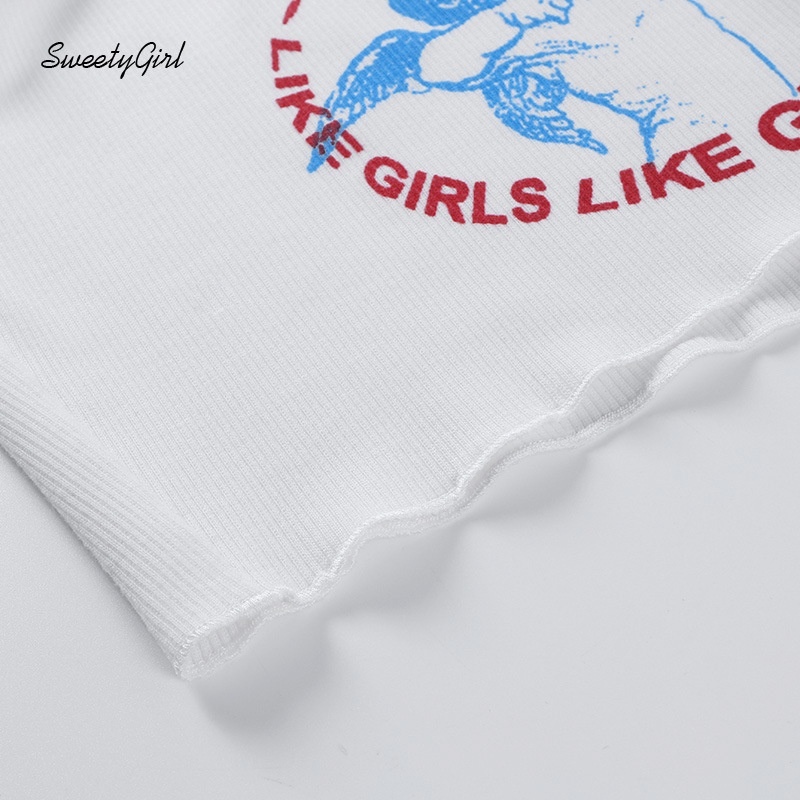 Áo Tank Top Cổ Tròn In Họa Tiết Hoạt Hình Quyến Rũ Thời Trang Cho Nữ 2022