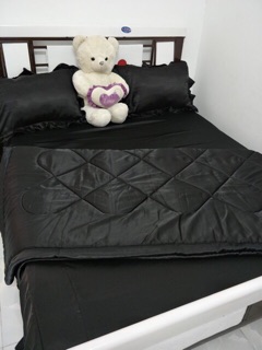 Bộ ga phi lụa 5 món 1m6 (hình tự chụp 100%)