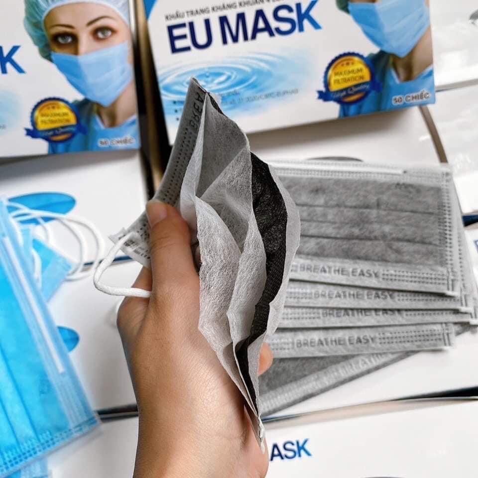 Khẩu trang y tế 4 lớp Hộp 50 cái EU MASK