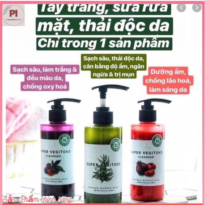 [Pi.cosmetic] Sữa rửa mặt rau củ thải độc Super vegitoks cleanser Wonder bath Full size 300 ml | BigBuy360 - bigbuy360.vn